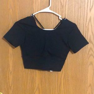 Halara cross cross crop top